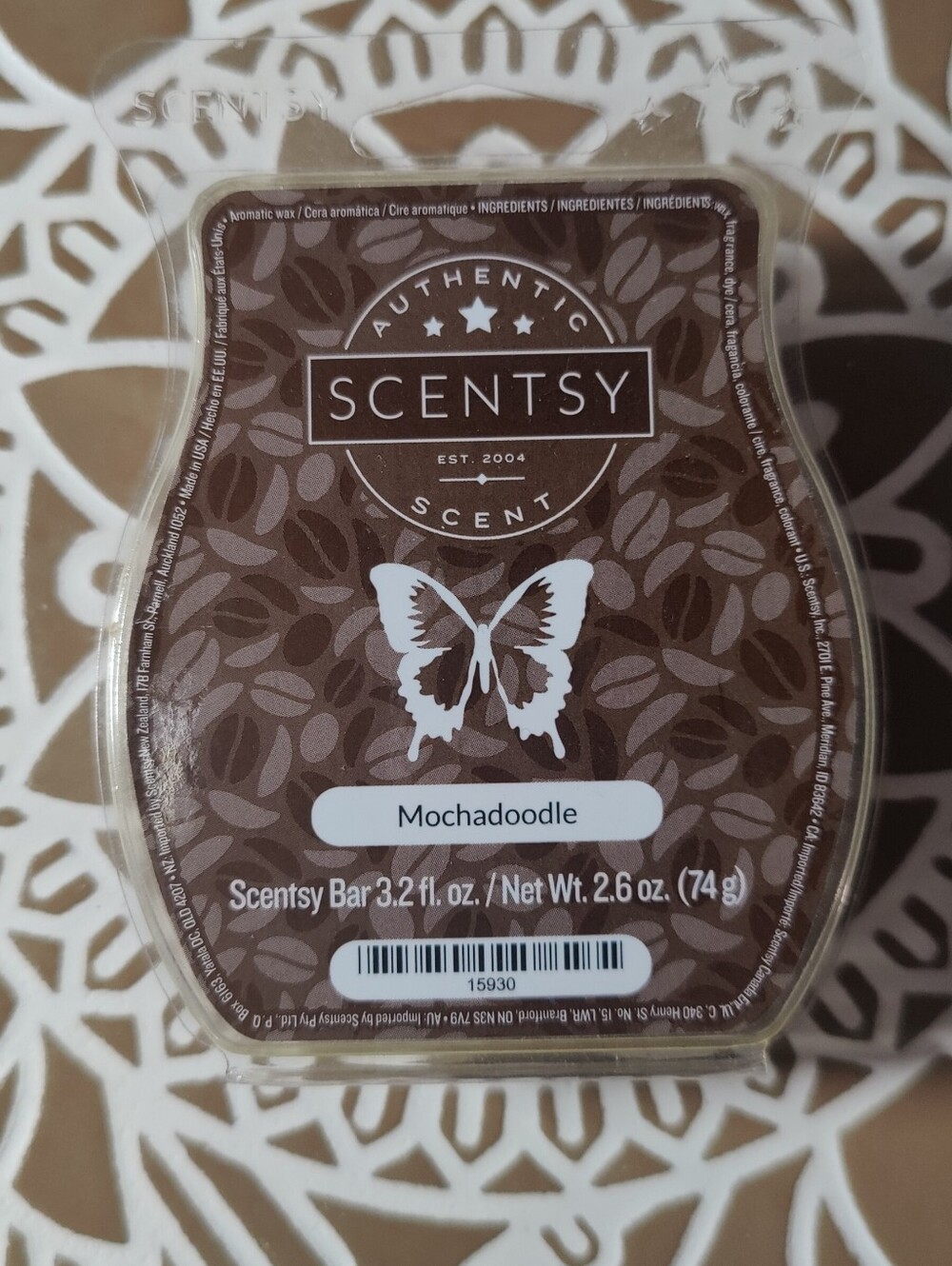 Scentsy Mochadoodle wax bar partial 7 cubes authentic